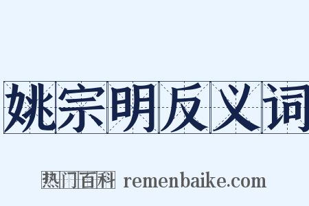 姚宗明反义词是什么意思的图片